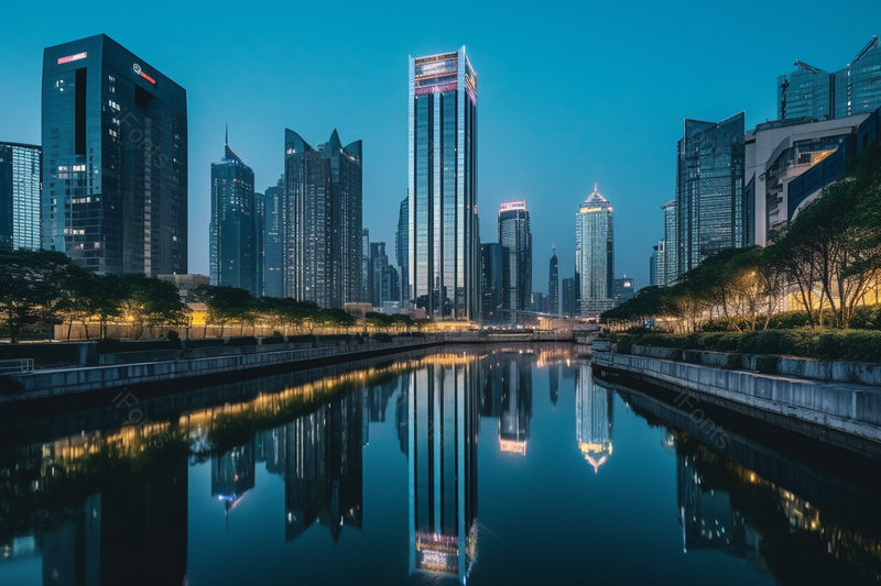 宁波水街都市风光夜景拍摄,高清,摄影图,摄影图片,图片大全,摄影图免费下载